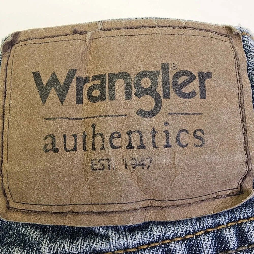 Wrangler Authentics Mens Relaxed Fit Straight Leg Blue Jeans 38x32 ZM4RBDX
